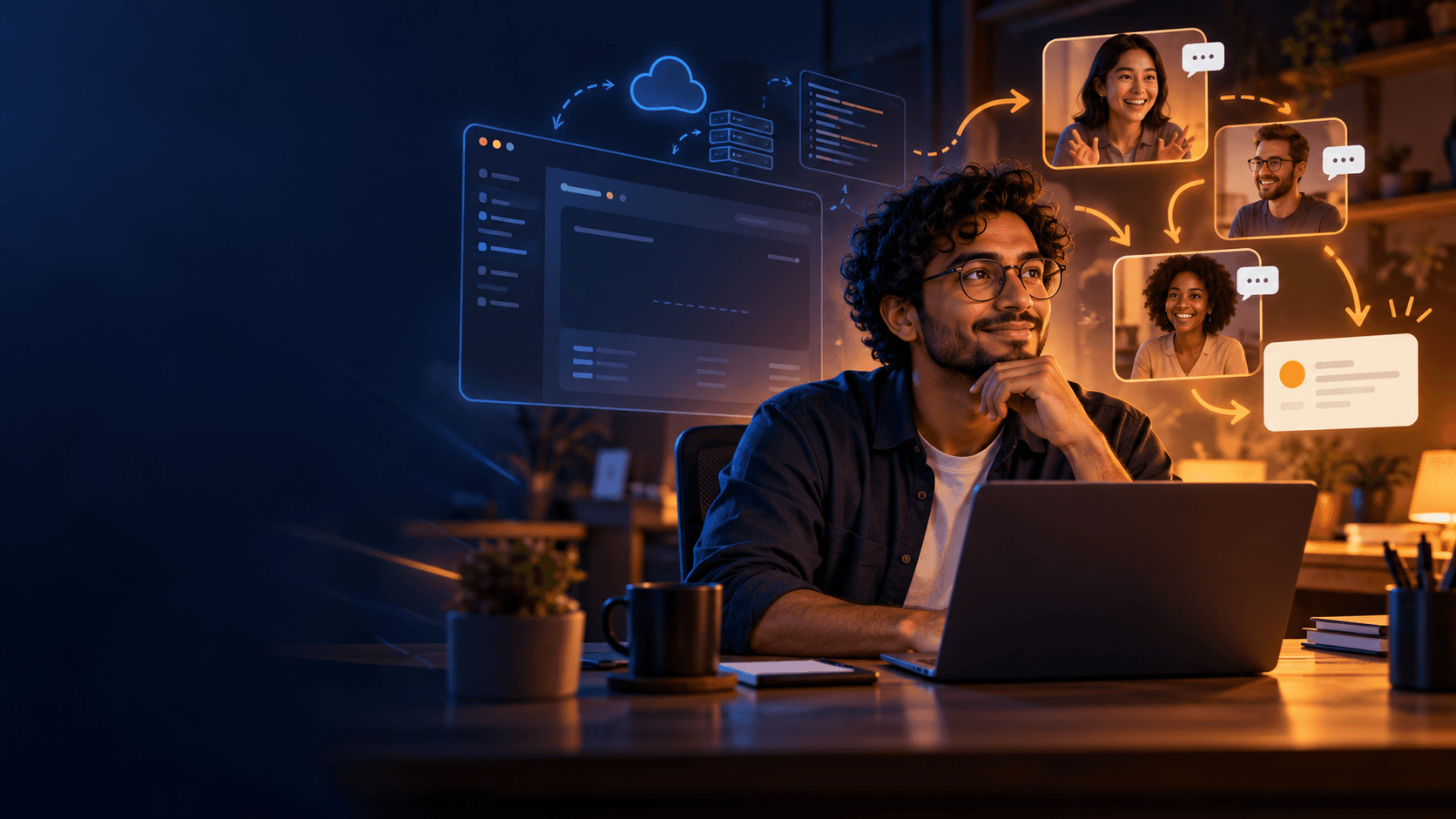 A software founder connecting a deployed product with customer conversations